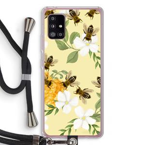 CaseCompany No flowers without bees: Samsung Galaxy A51 5G Transparant Hoesje met koord