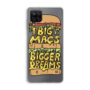 CaseCompany Big Macs Bigger Dreams: Samsung Galaxy A12 Transparant Hoesje