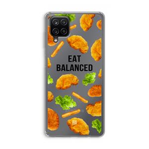 CaseCompany Eat Balanced: Samsung Galaxy A12 Transparant Hoesje