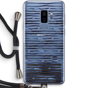 CaseCompany Verrassende lijnen: Samsung Galaxy S9 Plus Transparant Hoesje met koord