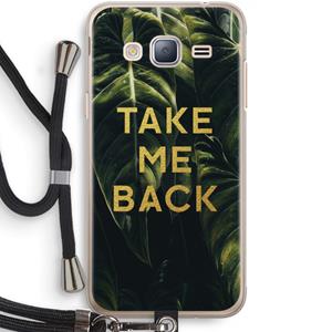 CaseCompany Take me back: Samsung Galaxy J3 (2016) Transparant Hoesje met koord