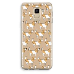CaseCompany Doggy: Samsung Galaxy J6 (2018) Transparant Hoesje
