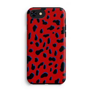 CaseCompany Red Leopard: iPhone 8 Tough Case