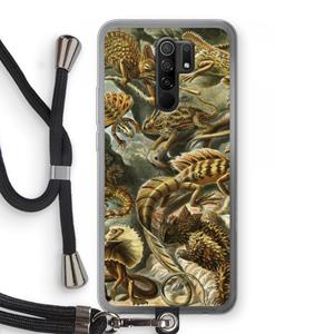 CaseCompany Haeckel Lacertilia: Xiaomi Redmi 9 Transparant Hoesje met koord