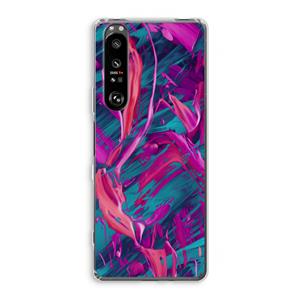 CaseCompany Pink Clouds: Sony Xperia 1 III Transparant Hoesje