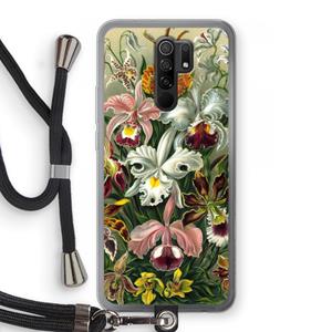 CaseCompany Haeckel Orchidae: Xiaomi Redmi 9 Transparant Hoesje met koord