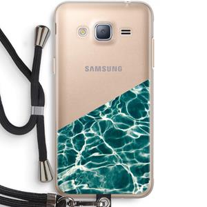 CaseCompany Weerkaatsing water: Samsung Galaxy J3 (2016) Transparant Hoesje met koord