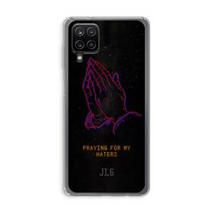 CaseCompany Praying For My Haters: Samsung Galaxy A12 Transparant Hoesje