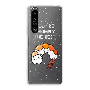 CaseCompany You're Shrimply The Best: Sony Xperia 1 III Transparant Hoesje
