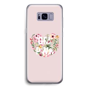 CaseCompany GRL PWR Flower: Samsung Galaxy S8 Transparant Hoesje
