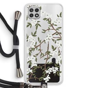 CaseCompany Blossoming spring: Samsung Galaxy A22 4G Transparant Hoesje met koord
