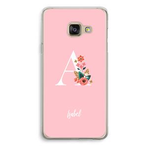 CaseCompany Pink Bouquet: Samsung Galaxy A3 (2016) Transparant Hoesje