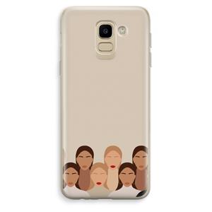 CaseCompany Girls girls girls: Samsung Galaxy J6 (2018) Transparant Hoesje