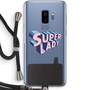 CaseCompany Superlady: Samsung Galaxy S9 Plus Transparant Hoesje met koord