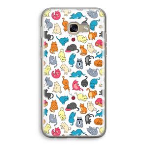 CaseCompany Kleurrijke katten: Samsung Galaxy A5 (2017) Transparant Hoesje