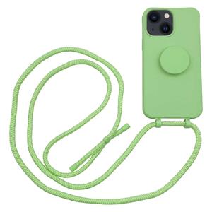 Hoyde Høyde - 2 in 1 Socket houder en Necklace Backcover hoes - iPhone 13 - Lime Groen