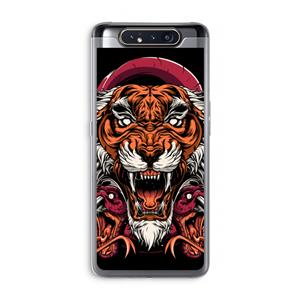 CaseCompany Tiger and Rattlesnakes: Samsung Galaxy A80 Transparant Hoesje