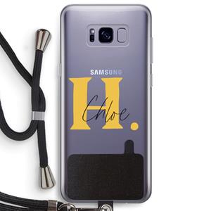 CaseCompany Amber Script: Samsung Galaxy S8 Plus Transparant Hoesje met koord