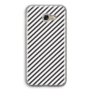 CaseCompany Strepen zwart-wit: Samsung Galaxy A5 (2017) Transparant Hoesje