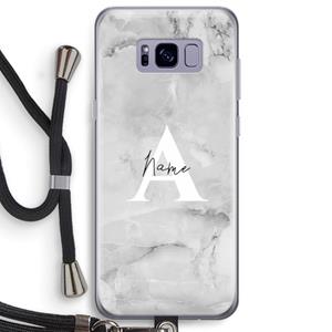 CaseCompany Ivory Marble: Samsung Galaxy S8 Plus Transparant Hoesje met koord