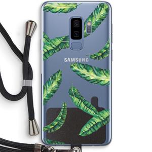CaseCompany Lange bladeren: Samsung Galaxy S9 Plus Transparant Hoesje met koord