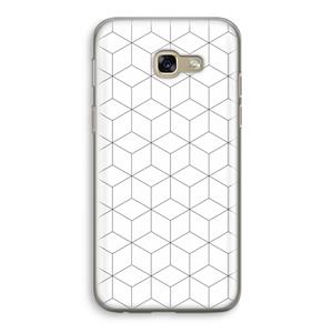 CaseCompany Zwart-witte kubussen: Samsung Galaxy A5 (2017) Transparant Hoesje