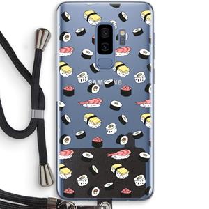 CaseCompany Sushi time: Samsung Galaxy S9 Plus Transparant Hoesje met koord