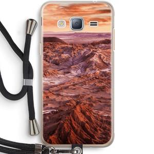 CaseCompany Mars: Samsung Galaxy J3 (2016) Transparant Hoesje met koord
