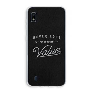 CaseCompany Never lose your value: Samsung Galaxy A10 Transparant Hoesje