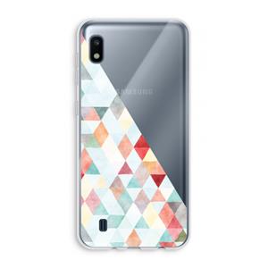 CaseCompany Gekleurde driehoekjes pastel: Samsung Galaxy A10 Transparant Hoesje