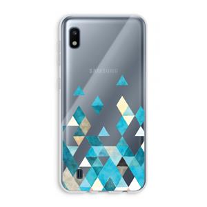 CaseCompany Gekleurde driehoekjes blauw: Samsung Galaxy A10 Transparant Hoesje