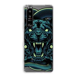 CaseCompany Cougar and Vipers: Sony Xperia 1 III Transparant Hoesje