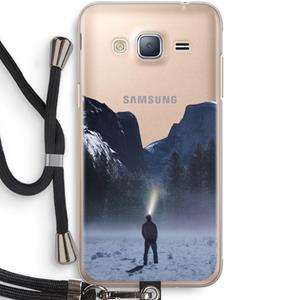 CaseCompany Wanderlust: Samsung Galaxy J3 (2016) Transparant Hoesje met koord