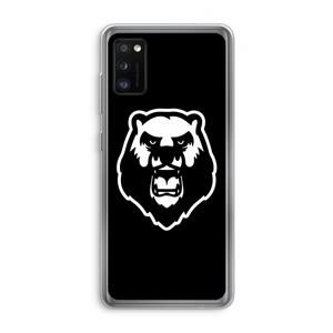 CaseCompany Angry Bear (black): Samsung Galaxy A41 Transparant Hoesje