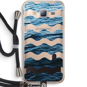 CaseCompany Oceaan: Samsung Galaxy J3 (2016) Transparant Hoesje met koord