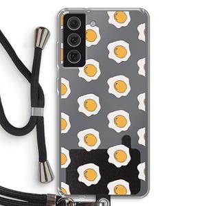 CaseCompany Bacon to my eggs #1: Samsung Galaxy S21 FE Transparant Hoesje met koord