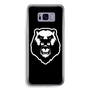 CaseCompany Angry Bear (black): Samsung Galaxy S8 Transparant Hoesje