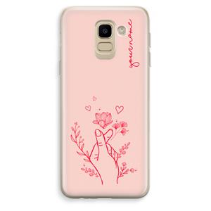 CaseCompany Giving Flowers: Samsung Galaxy J6 (2018) Transparant Hoesje