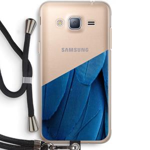 CaseCompany Pauw: Samsung Galaxy J3 (2016) Transparant Hoesje met koord