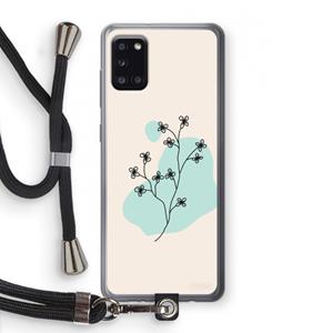 CaseCompany Love your petals: Samsung Galaxy A31 Transparant Hoesje met koord