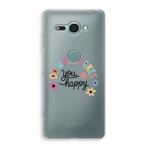 CaseCompany Happy days: Sony Xperia XZ2 Compact Transparant Hoesje