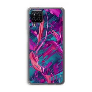 CaseCompany Pink Clouds: Samsung Galaxy A12 Transparant Hoesje