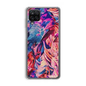 CaseCompany Pink Orchard: Samsung Galaxy A12 Transparant Hoesje