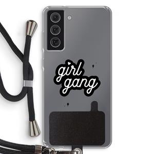 CaseCompany Girl Gang: Samsung Galaxy S21 FE Transparant Hoesje met koord