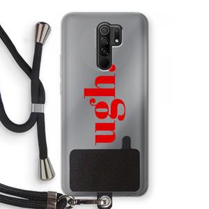 CaseCompany Ugh: Xiaomi Redmi 9 Transparant Hoesje met koord