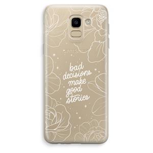 CaseCompany Good stories: Samsung Galaxy J6 (2018) Transparant Hoesje