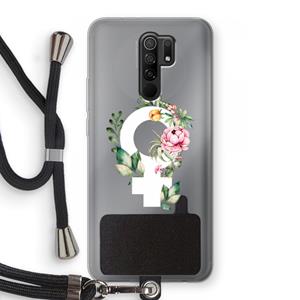 CaseCompany Venus: Xiaomi Redmi 9 Transparant Hoesje met koord