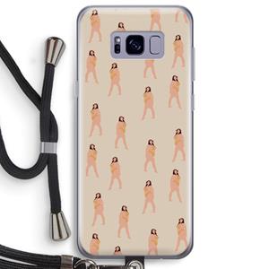 CaseCompany You're so golden: Samsung Galaxy S8 Plus Transparant Hoesje met koord