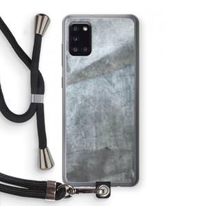 CaseCompany Grey Stone: Samsung Galaxy A31 Transparant Hoesje met koord