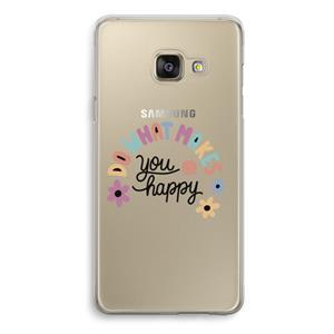 CaseCompany Happy days: Samsung Galaxy A3 (2016) Transparant Hoesje